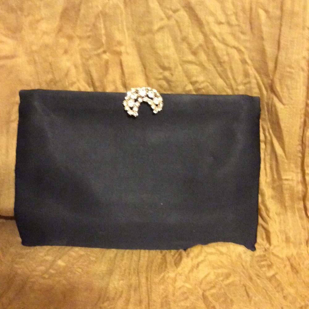 Vintage La France black evening clutch